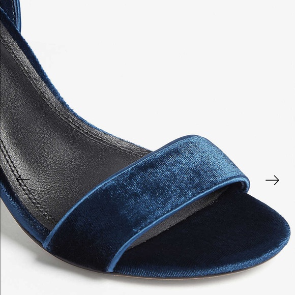 New Sandro Women's Blue Velvet Heeled Sandals size 39 - Picture 3 of 12